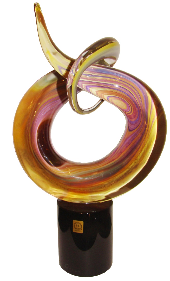 Zanetti Murano Contemporary Art Glass Sculpture Signed | Modernism